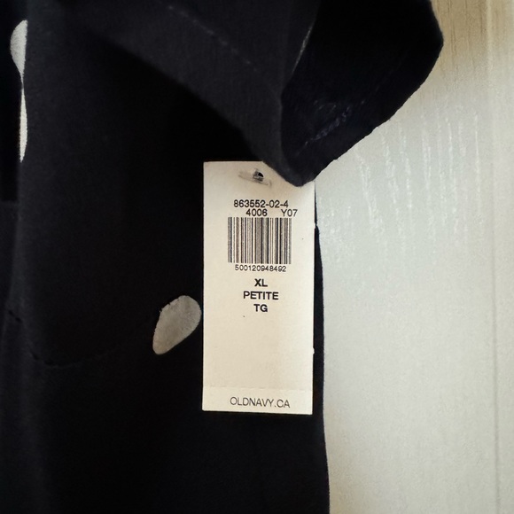 NWT Old Navy XL petite navy with white polkadot midi dress - Picture 5 of 5